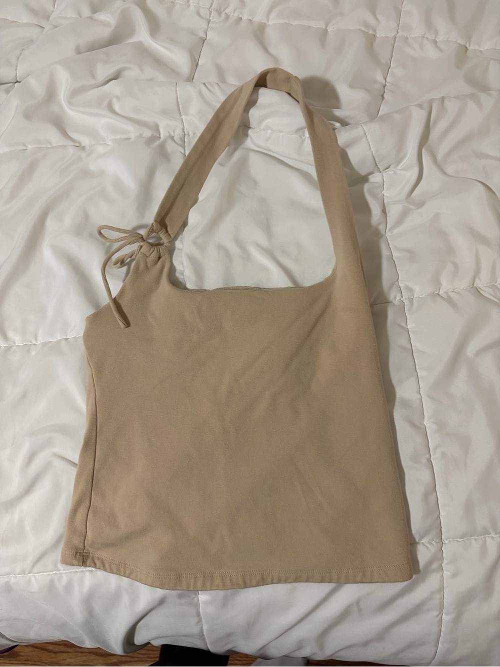 wild fable Beige Halter Tank Top with Side Tie